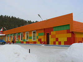  Супермаркет Островок г.Новосибирск - Кассета фасадная 565*565 РОМБ