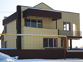  Частный дом г.Новосибирск ул.Рябиновая - Кассета фасадная 565*565 РОМБ