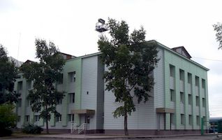  Здание вокзала ж д станции Татарск - Панель гофрированная