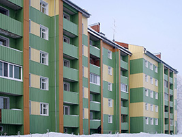  5-этажный жилой дом г.Кемерово - Панель с имитацией зазора 254мм