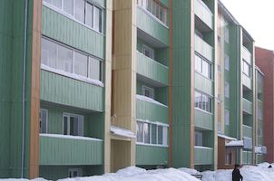  5-этажный жилой дом г.Кемерово - Панель с имитацией зазора 254мм