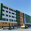  Фасад школы и детского сада. Дизайн. Оформление - Фасад спорткомплекса ТЕМП в г.Барнаул
