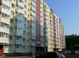  10-этажный жилой дом г.Кемерово - Кассета фасадная 565*565 РОМБ
